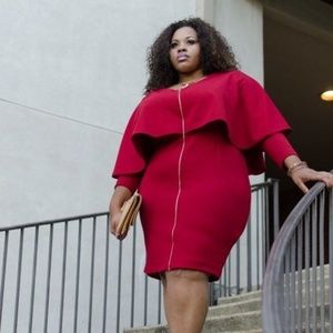 London Cape Dress - Merlot